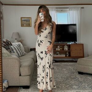 bias cut linen blend maxi
